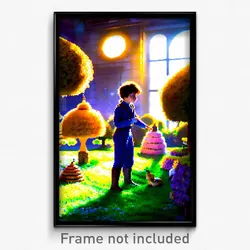 Pixel Art Poster - Plush Apiary (8 Bit Psychedelic Trippy Video Game Print)
