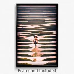 Pixel Art Poster - Bumpy Steps (8 Bit Psychedelic Trippy Weird Video Game Print)