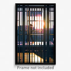 Pixel Art Poster - Urban Prison (8 Bit Psychedelic Trippy Video Game Print)