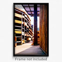 Pixel Art Poster - Spectacular Lumber Yard (8 Bit Psychedelic Video Game Print)