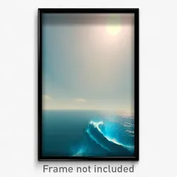 Pixel Art Poster - Sky Blue Shoals (8 Bit Psychedelic Trippy Video Game Print)