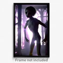 Pixel Art Poster - Creepy Body (8 Bit Psychedelic Trippy Weird Video Game Print)