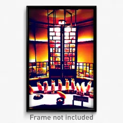 Pixel Art Poster - Monumental Sushi (8 Bit Psychedelic Trippy Video Game Print)