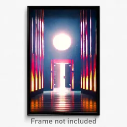 Pixel Art Poster - Infinite Entrance (8 Bit Psychedelic Trippy Video Game Print)