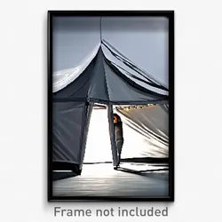 Pixel Art Poster - Gray Tent (8 Bit Psychedelic Trippy Weird Video Game Print)