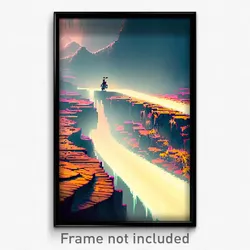 Pixel Art Poster - Wiggly Gully (8 Bit Psychedelic Trippy Video Game Print)