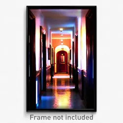 Pixel Art Poster - Quaint Hallway (8 Bit Psychedelic Trippy Video Game Print)