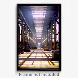 Pixel Art Poster - Impressive Factory (8 Bit Psychedelic Video Game Print)