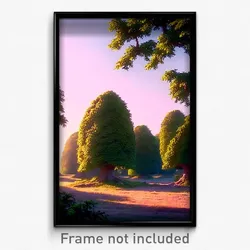 Pixel Art Poster - Pleasant Copse (8 Bit Psychedelic Trippy Video Game Print)