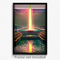 Pixel Art Poster - Large Rill (8 Bit Psychedelic Trippy Weird Video Game Print)