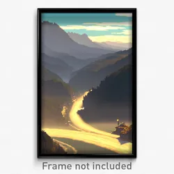 Pixel Art Poster - Bleak Vale (8 Bit Psychedelic Trippy Weird Video Game Print)