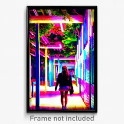 Pixel Art Poster - Vibrant College (8 Bit Psychedelic Trippy Video Game Print)