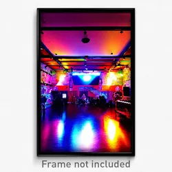 Pixel Art Poster - Quirky Music Venue (8 Bit Psychedelic Video Game Print)