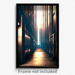 Pixel Art Poster - Metallic Alley (8 Bit Psychedelic Trippy Video Game Print)