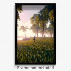 Pixel Art Poster - Peaceful Clearing (8 Bit Psychedelic Trippy Video Game Print)