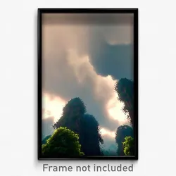 Pixel Art Poster - Gregarious Cloud Forest (8 Bit Psychedelic Video Game Print)