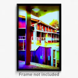 Pixel Art Poster - Well Made Motel (8 Bit Psychedelic Trippy Video Game Print)