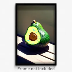 Pixel Art Poster - Secret Avocado (8 Bit Psychedelic Trippy Video Game Print)