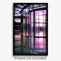 Pixel Art Poster - Glass Pier (8 Bit Psychedelic Trippy Weird Video Game Print)