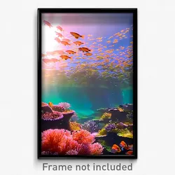 Pixel Art Poster - Superb Coral Reef (8 Bit Psychedelic Trippy Video Game Print)