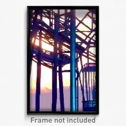 Pixel Art Poster - Steel Dreamscape (8 Bit Psychedelic Trippy Video Game Print)