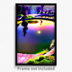 Pixel Art Poster - Striking Pond (8 Bit Psychedelic Trippy Video Game Print)