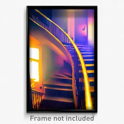 Pixel Art Poster - Secret Stair (8 Bit Psychedelic Trippy Video Game Print)