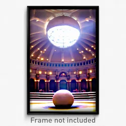 Pixel Art Poster - Spherical Hall (8 Bit Psychedelic Trippy Video Game Print)