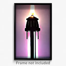 Pixel Art Poster - Homely Beacon (8 Bit Psychedelic Trippy Video Game Print)