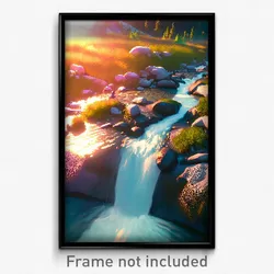 Pixel Art Poster - Familiar Stream (8 Bit Psychedelic Trippy Video Game Print)