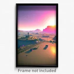 Pixel Art Poster - Humble Wasteland (8 Bit Psychedelic Trippy Video Game Print)
