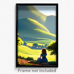 Pixel Art Poster - Adorable Hills (8 Bit Psychedelic Trippy Video Game Print)