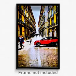 Pixel Art Poster - Glossy Lisbon (8 Bit Psychedelic Trippy Video Game Print)