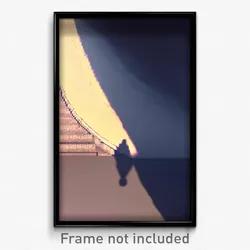 Pixel Art Poster - Shadowy Ledge (8 Bit Psychedelic Trippy Video Game Print)