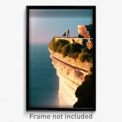 Pixel Art Poster - Great Ledge (8 Bit Psychedelic Trippy Weird Video Game Print)