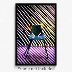 Pixel Art Poster - Zigzag Chair (8 Bit Psychedelic Trippy Video Game Print)