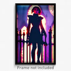 Pixel Art Poster - Warm Grotesque (8 Bit Psychedelic Trippy Video Game Print)