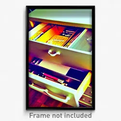 Pixel Art Poster - Adventurous Drawer (8 Bit Psychedelic Video Game Print)