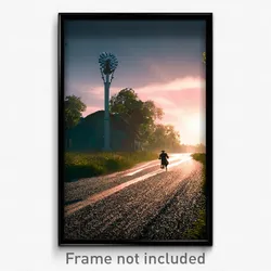 Pixel Art Poster - Unrealistic County (8 Bit Psychedelic Video Game Print)