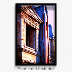 Pixel Art Poster - Tattered American Architecture (8 Bit Video Game Print)