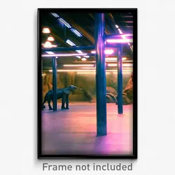 Pixel Art Poster - Empty Zoo (8 Bit Psychedelic Trippy Weird Video Game Print)