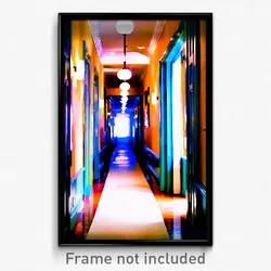 Pixel Art Poster - Beautiful Hallway (8 Bit Psychedelic Trippy Video Game Print)