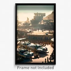 Pixel Art Poster - Superb Boneyard (8 Bit Psychedelic Trippy Video Game Print)
