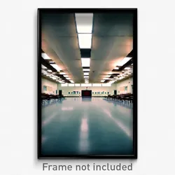 Pixel Art Poster - Empty High School (8 Bit Psychedelic Trippy Video Game Print)