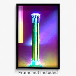 Pixel Art Poster - Fluid Column (8 Bit Psychedelic Trippy Video Game Print)