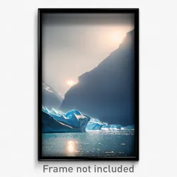 Pixel Art Poster - Silent Glacier (8 Bit Psychedelic Trippy Video Game Print)