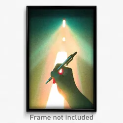 Pixel Art Poster - Deadly Pen (8 Bit Psychedelic Trippy Weird Video Game Print)