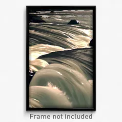 Pixel Art Poster - Cold Rapids (8 Bit Psychedelic Trippy Weird Video Game Print)