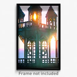 Pixel Art Poster - Famous Folly (8 Bit Psychedelic Trippy Video Game Print)