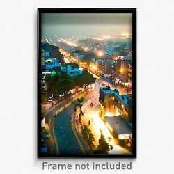 Pixel Art Poster - Striking Indian City (8 Bit Psychedelic Video Game Print)